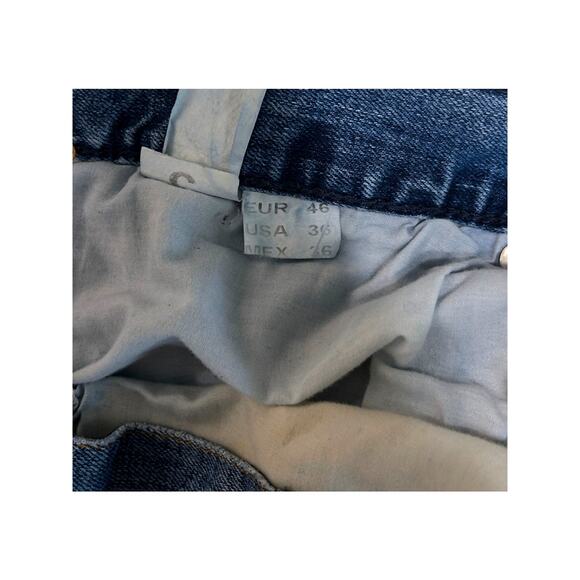 ZARA MAN Jeans Distressed Slim Fit Light Wash Denim sz 36 Thrashed Streetwear - Picture 4 of 6